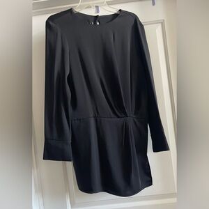 Mango Black Long-Sleeve Dress
